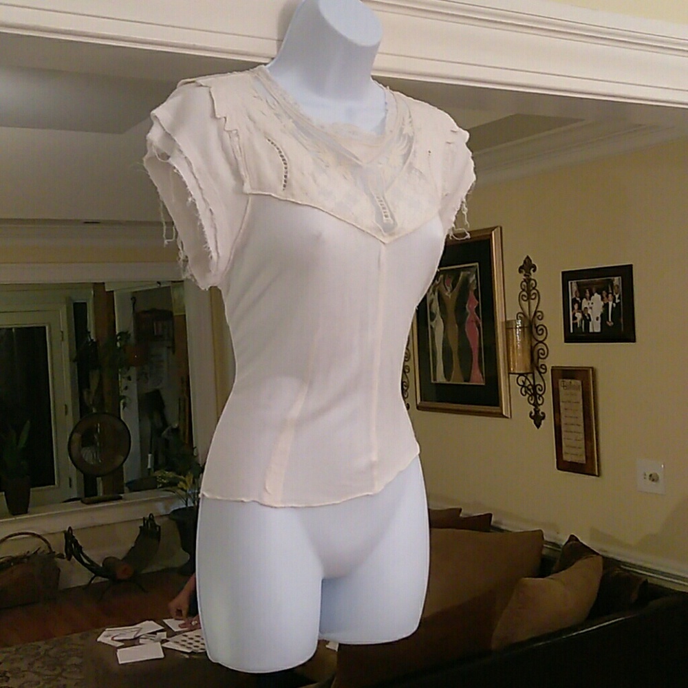 Free people ladies cream tank